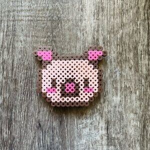 🌸Pig magnet handmade perler beads
